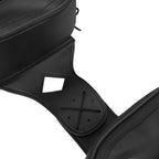 Alforja Negra de PVC para Motocicleta con Dos Correas y Bolsillo Frontal