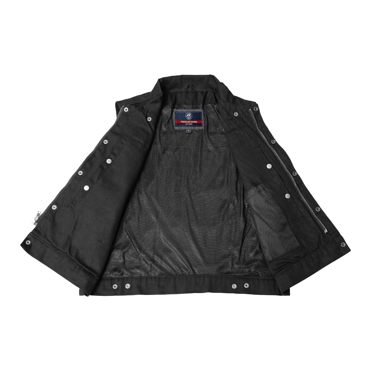 Chaleco de Mezclilla Shocker para Hombre – Negro para Motociclista