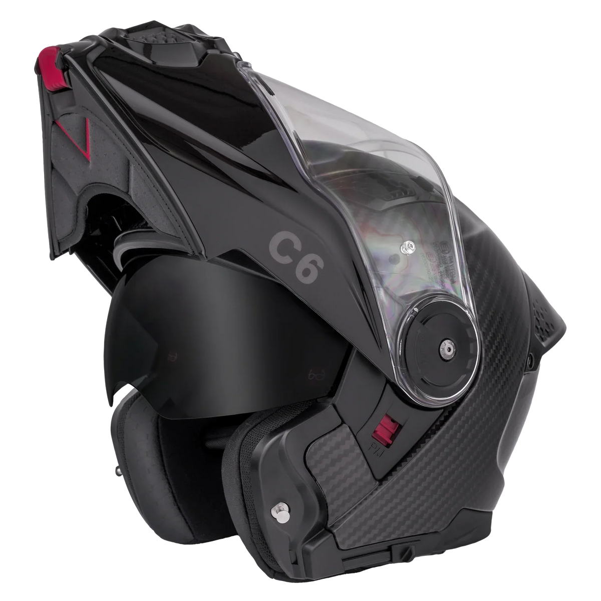 Casco Modular Daytona C6 D.O.T. y ECE en Fibra de Carbono con Doble Visor