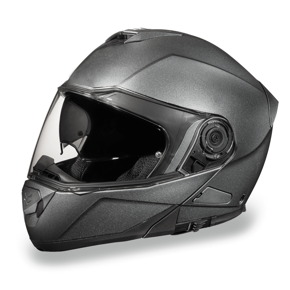 Casco Modular Daytona Glide D.O.T. con Doble Visor – Gris Metálico Gun Metal