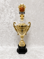 Trofeo Copa Premium de Baloncesto con Bola y Opciones de Diamante