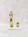 Trofeo de Jugador de Baloncesto con Estrella y Base de Mármol