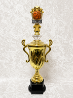 Trofeo Copa de Baloncesto con Bola y Opciones de Diamante