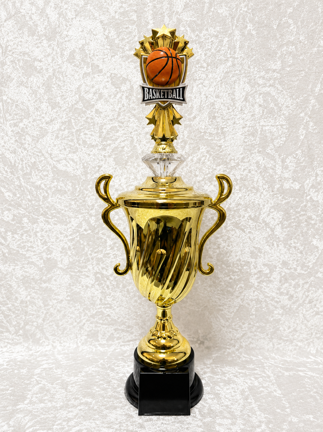 Trofeo Copa de Baloncesto con Bola y Opciones de Diamante