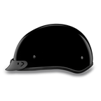 Casco Daytona Slim Line ½ para Motociclista – Negro Brillante DOT