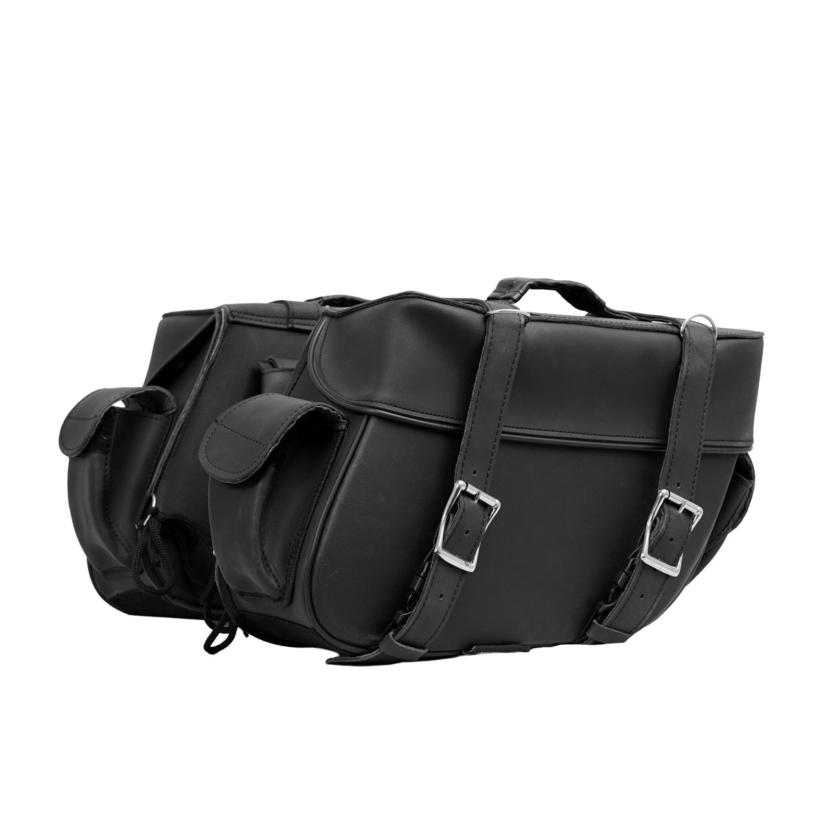Alforja para Motocicleta – Negra con Dos Correas y Sistema Desmontable