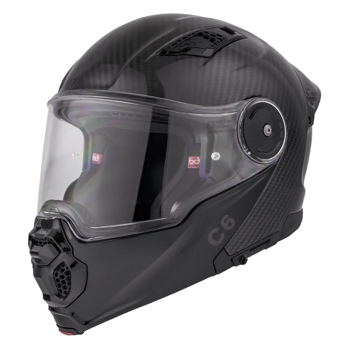 Casco Modular Daytona C6 D.O.T. y ECE en Fibra de Carbono con Doble Visor