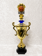 Trofeo Copa de Baloncesto con Bola y Opciones de Diamante
