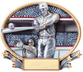 3-D Oval Baseball Award – Baseball Resin Plaque