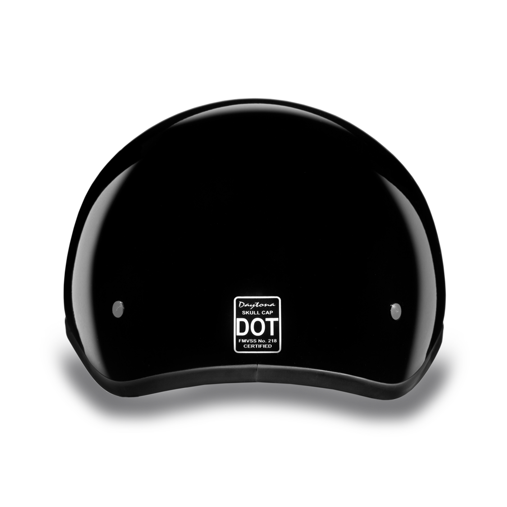 Casco Daytona Slim Line ½ para Motociclista – Negro Brillante DOT