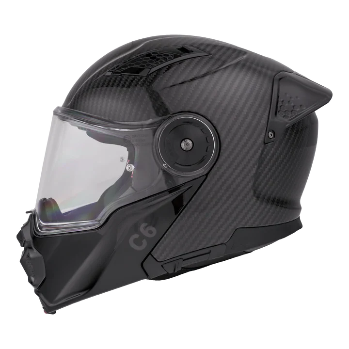 Casco Modular Daytona C6 D.O.T. y ECE en Fibra de Carbono con Doble Visor