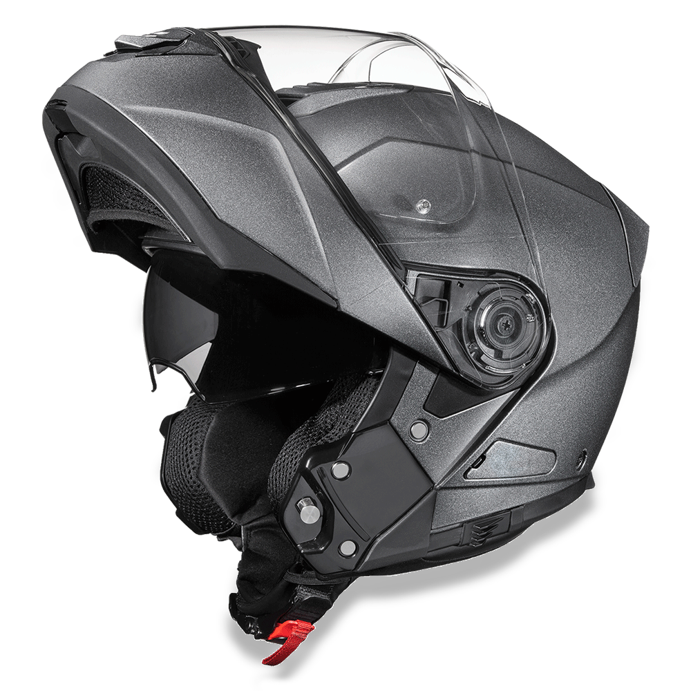 Casco Modular Daytona Glide D.O.T. con Doble Visor – Gris Metálico Gun Metal