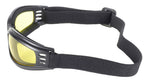 Gafas Plegables Nomad para Motociclista – Marco Negro y Lentes Amarillos