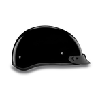 Casco Daytona Slim Line ½ para Motociclista – Negro Brillante DOT