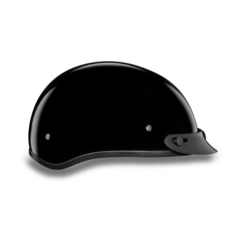 Casco Daytona Slim Line ½ para Motociclista – Negro Brillante DOT