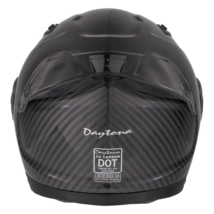 Casco Modular Daytona C6 D.O.T. y ECE en Fibra de Carbono con Doble Visor