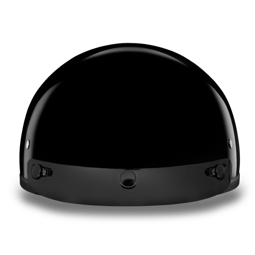 Casco Daytona Slim Line ½ para Motociclista – Negro Brillante DOT
