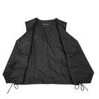 Chaleco de Cuero Ryder para Motociclista – Negro con Ajuste Lateral