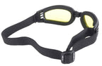 Gafas Plegables Nomad para Motociclista – Marco Negro y Lentes Amarillos