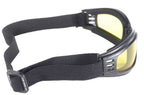 Gafas Plegables Nomad para Motociclista – Marco Negro y Lentes Amarillos