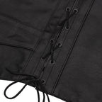 Chaleco de Cuero Ryder para Motociclista – Negro con Ajuste Lateral