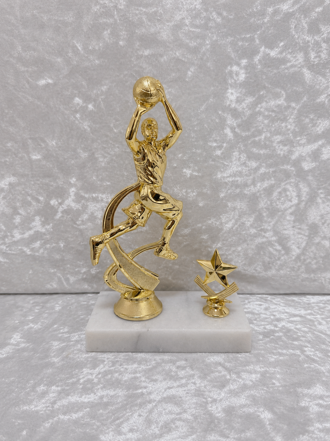 Trofeo de Baloncesto con Jugador y Estrella para Premios de 1er, 2do y 3er Lugar
