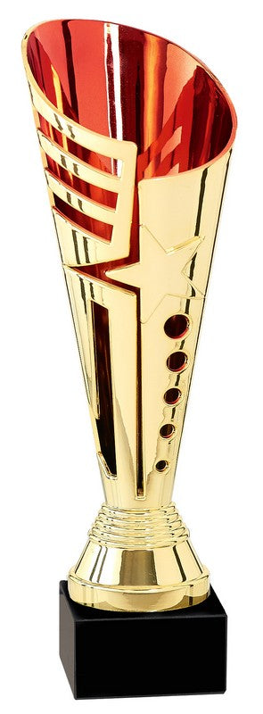 Gold & Red Modern Cup Trophy