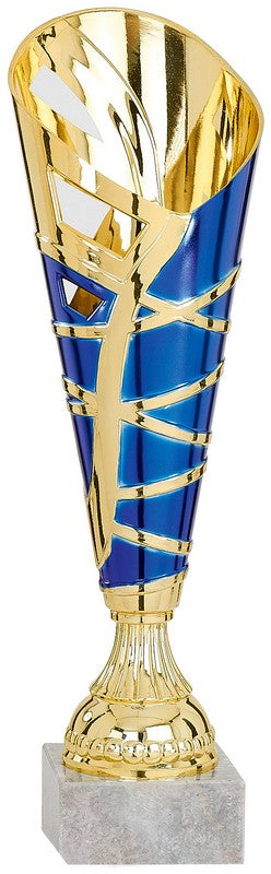Gold & Blue Modern Cup Trophy