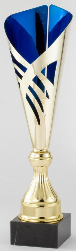 Gold & Blue Modern Cup Trophy