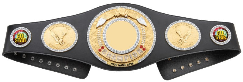 56” Long Championship Belt With Spinning Center