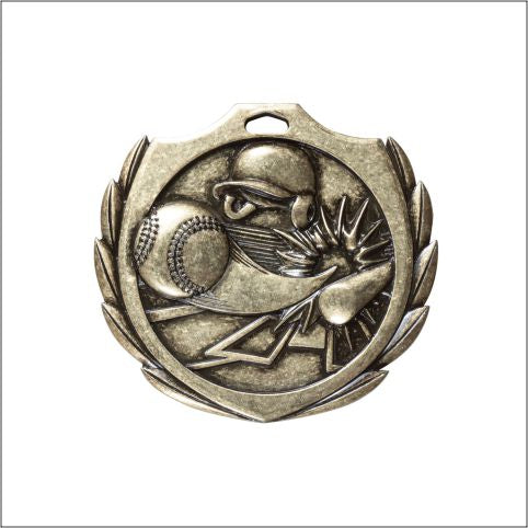 Burst Baseball Medal 2¼" – Gold, Silver & Bronze Award Medal