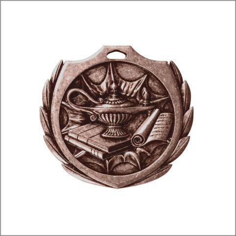 Burst Lamp of Knowledge Medal 2¼" – Gold, Silver & Bronze Academic Award