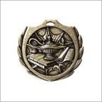 Burst Lamp of Knowledge Medal 2¼" – Gold, Silver & Bronze Academic Award