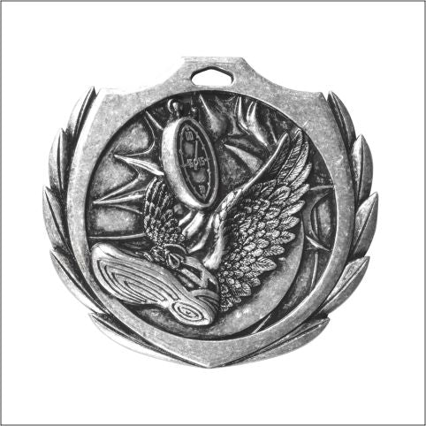 Burst Track & Field Medal 2¼" – Gold, Silver & Bronze Award Medal