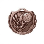 Burst Volleyball Medal 2¼" – Gold, Silver & Bronze Award Medal