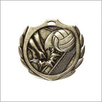 Burst Volleyball Medal 2¼" – Gold, Silver & Bronze Award Medal