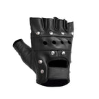 Guantes de Cuero sin Dedos Steel Star para Hombre – Con Tachuelas