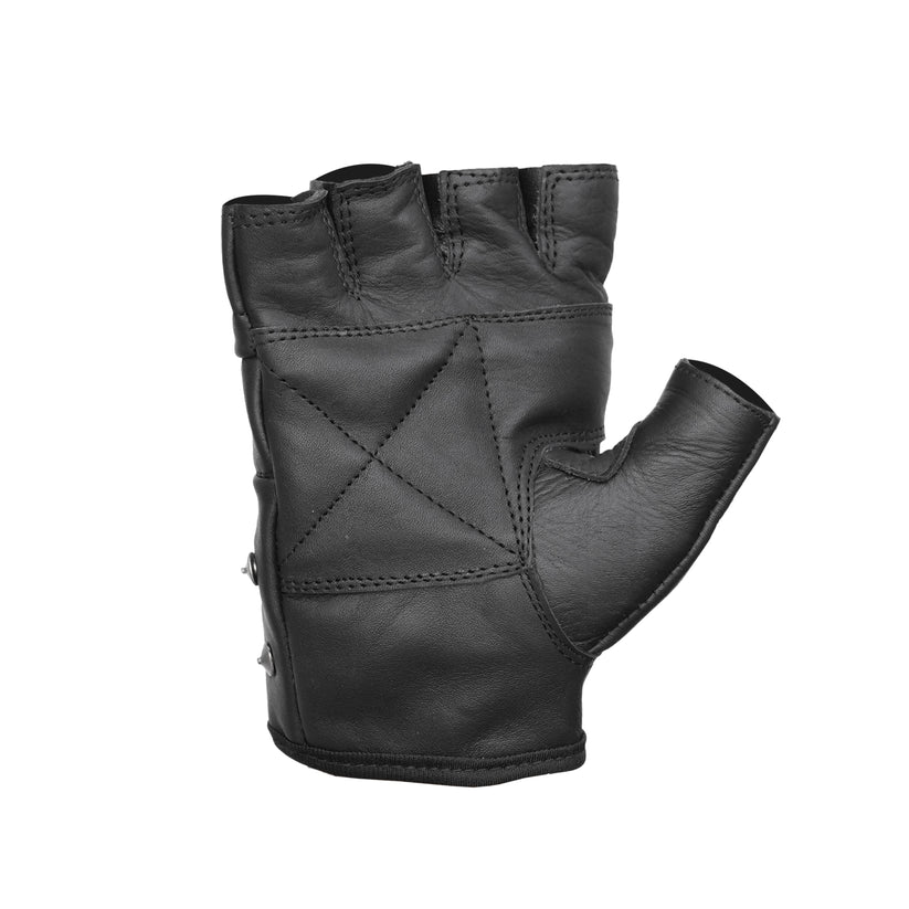 Guantes de Cuero sin Dedos Steel Star para Hombre – Con Tachuelas
