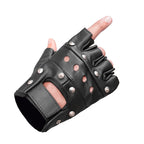 Guantes de Cuero sin Dedos Steel Star para Hombre – Con Tachuelas