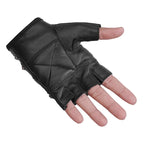 Guantes de Cuero sin Dedos Steel Star para Hombre – Con Tachuelas