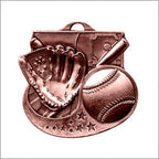 Baseball Diecast Medal 2" – Gold, Silver & Bronze Award Medal