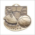 Basketball Diecast Medal 2" – Gold, Silver & Bronze Award Medal