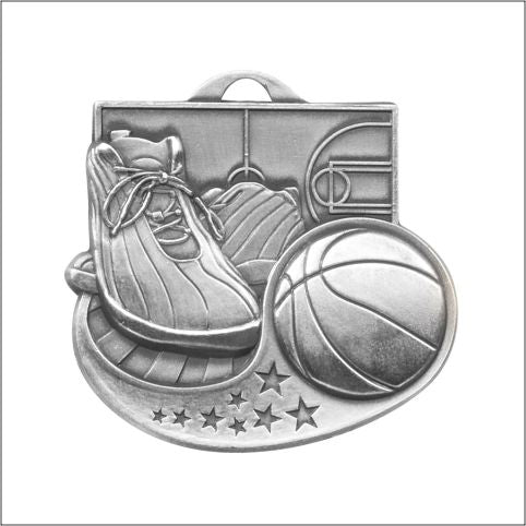 Basketball Diecast Medal 2" – Gold, Silver & Bronze Award Medal