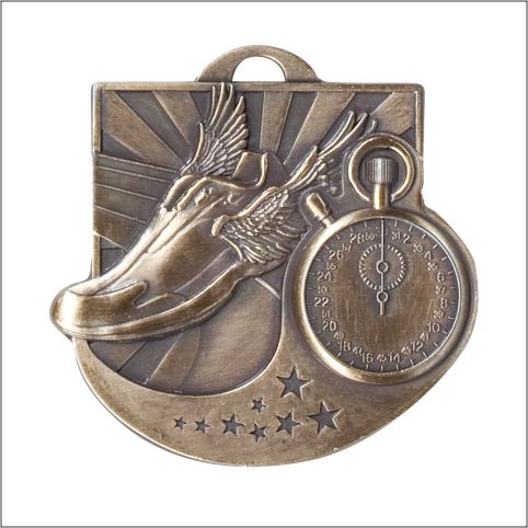Track & Field Diecast Medal 2" – Gold, Silver & Bronze Award Medal