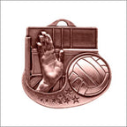Volleyball Medal – Antique Finish (2")