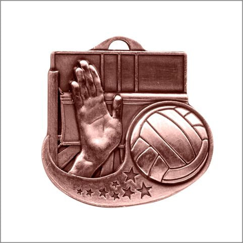 Volleyball Medal – Antique Finish (2")