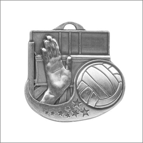 Volleyball Medal – Antique Finish (2")