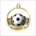 Soccer 3-D Game Ball Medal – 2" Gold Award Medal