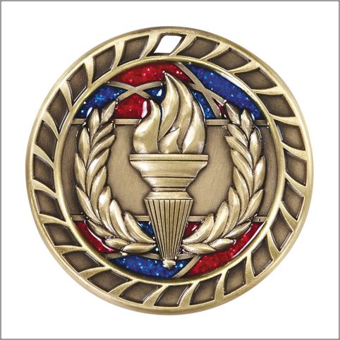 Victory Torch Medal – 2½" Gold Achievement Medal