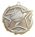 Star Baseball Medal 2⅜" – Gold, Silver & Bronze Award Medal